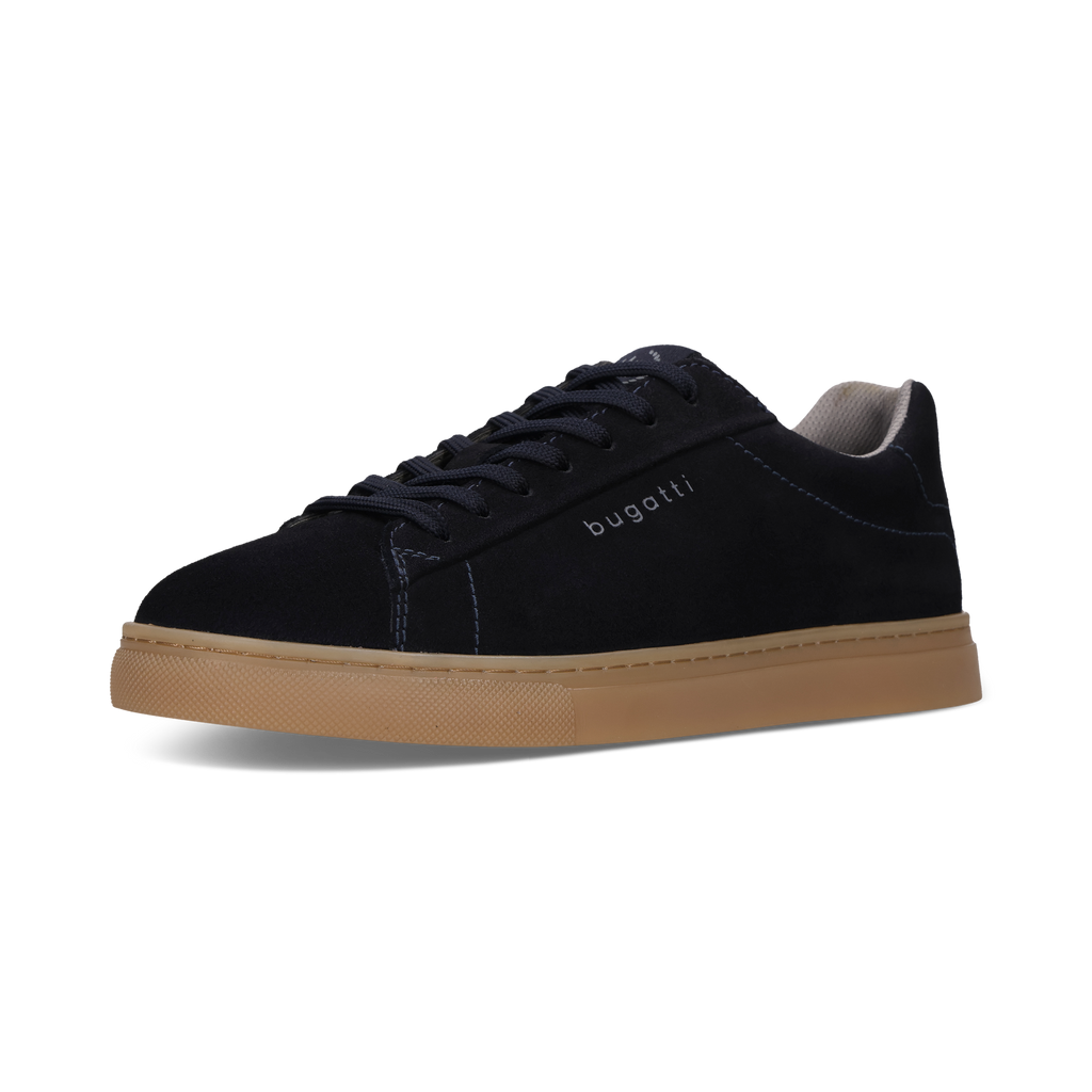 Sneaker da uomo Bugatti in camoscio blu navy