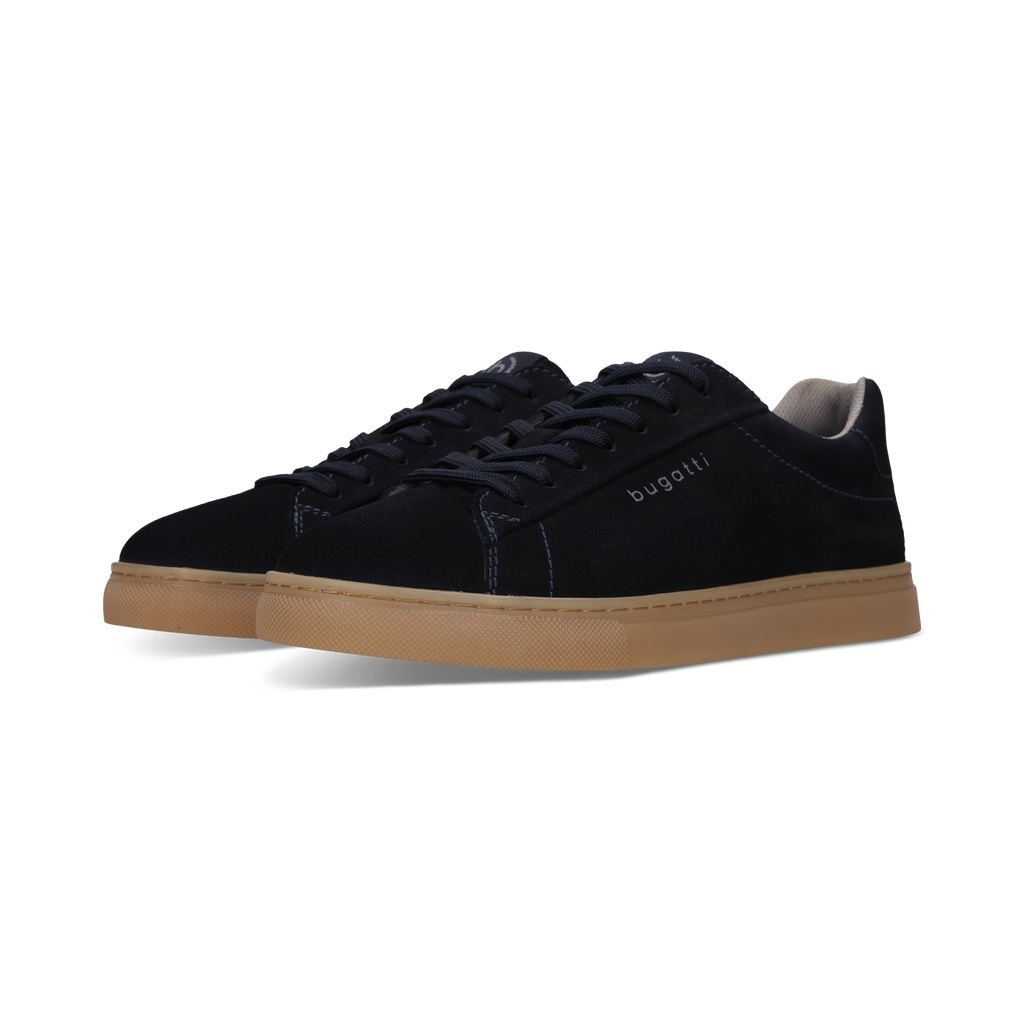 Sneaker da uomo Bugatti in camoscio blu navy