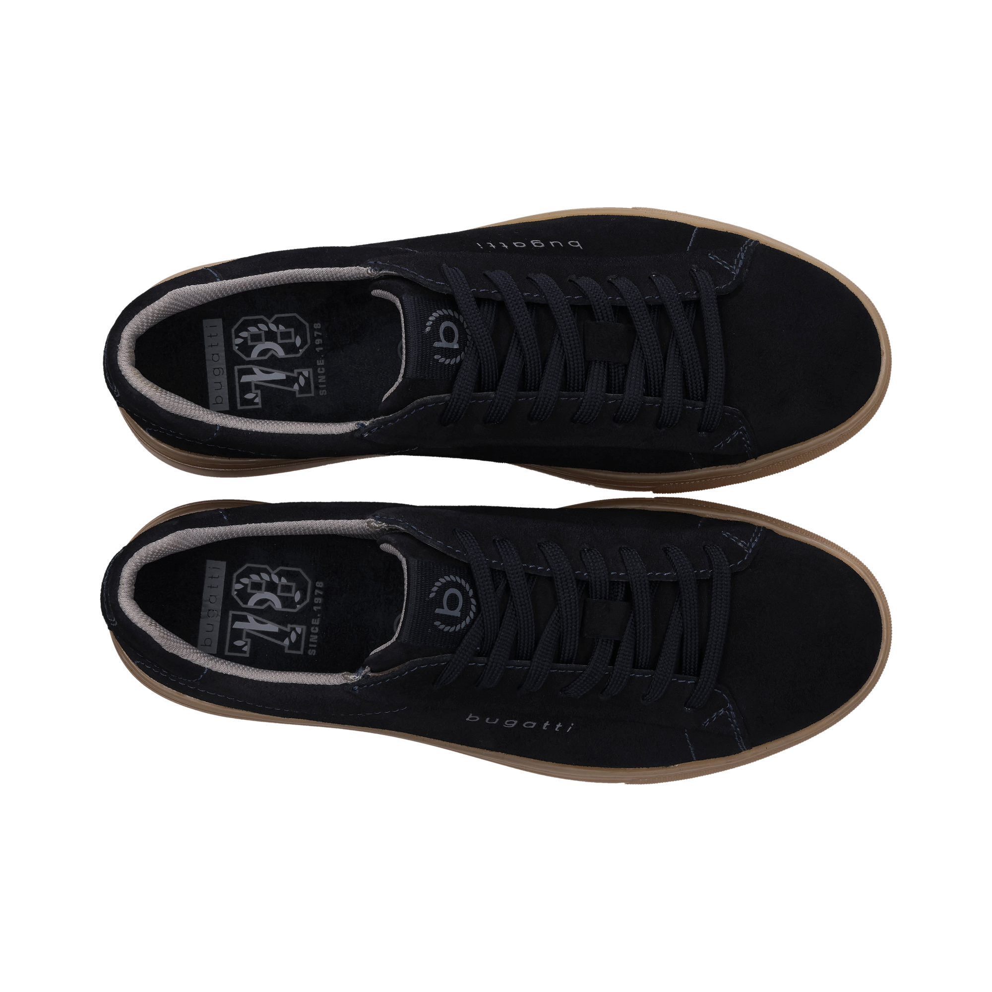 Sneaker da uomo Bugatti in camoscio blu navy