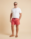 Costume da bagno rosso con stampa tartarughe — EXTRA LARGE