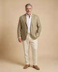 Sage green linen jacket — EXTRA LARGE