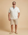 Polo color crema in cotone — EXTRA LARGE