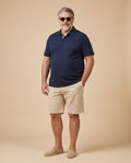 Polo blu navy in cotone — EXTRA LARGE