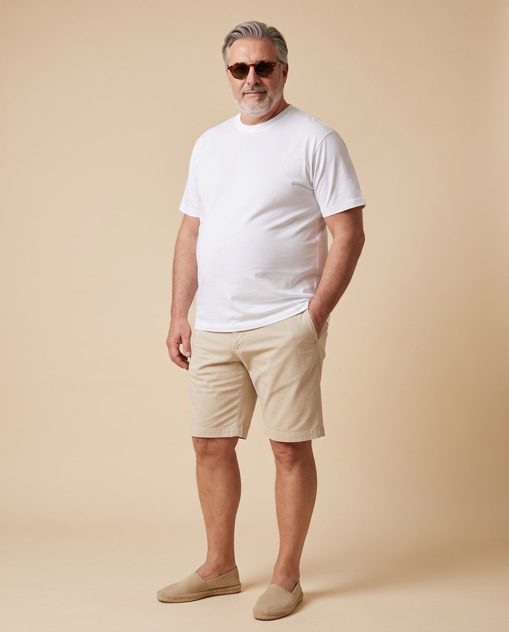 T-shirt bianca in cotone — EXTRA LARGE