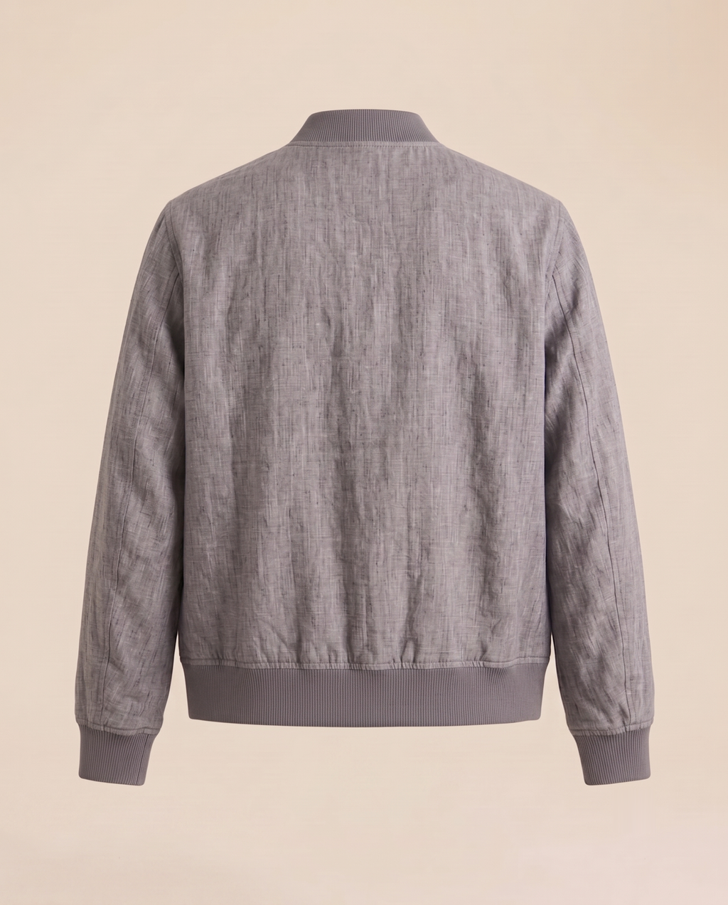 Bomber en lin gris chiné – dos