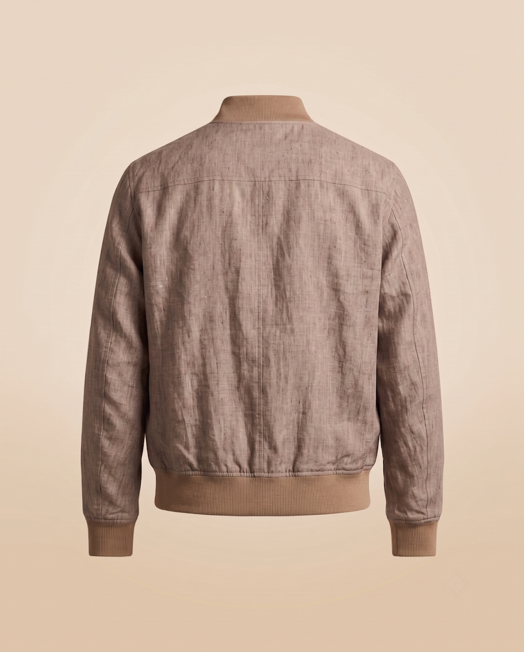 Bomber di lino tortora – retro