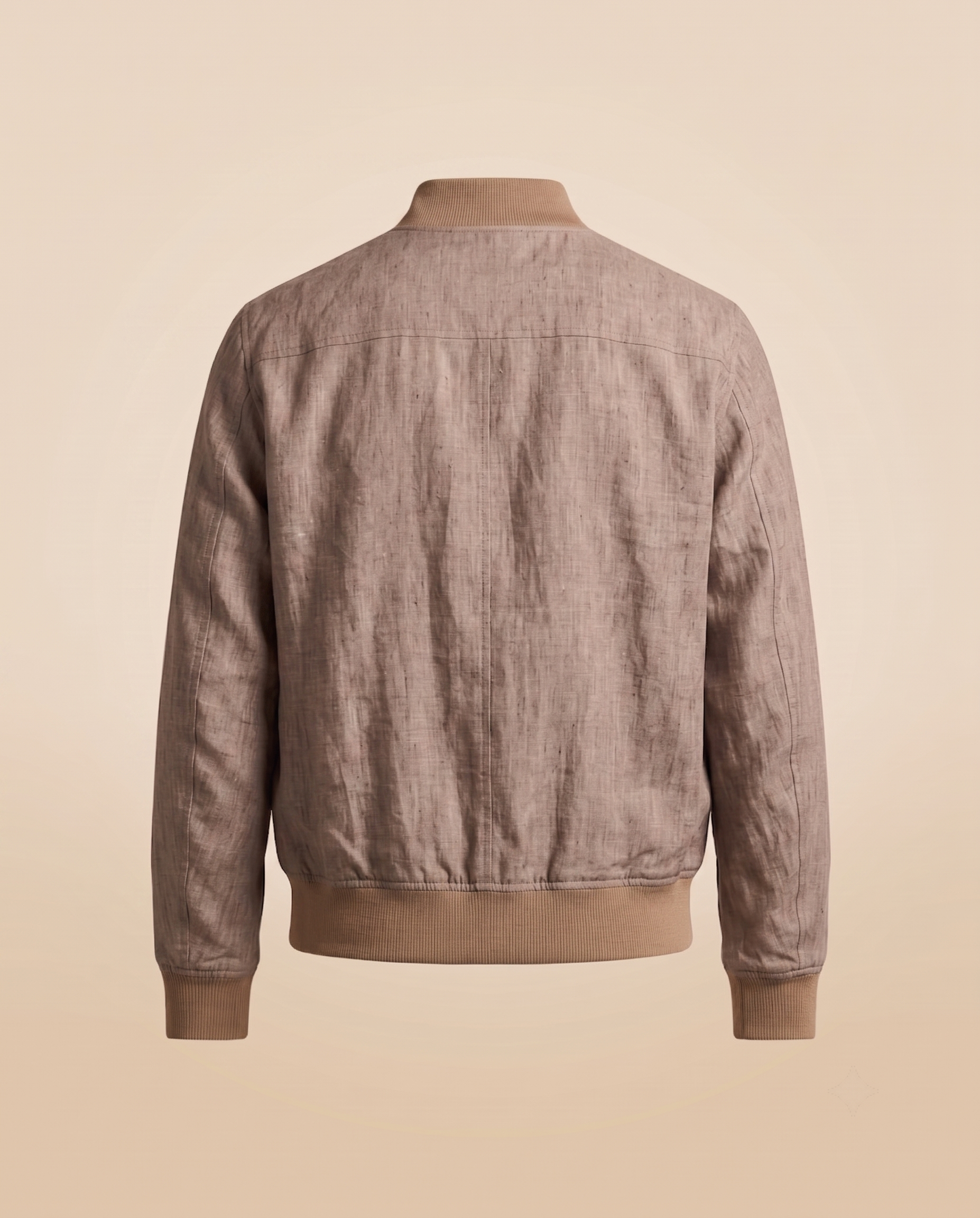 Bomber de lino tórtola – trasero