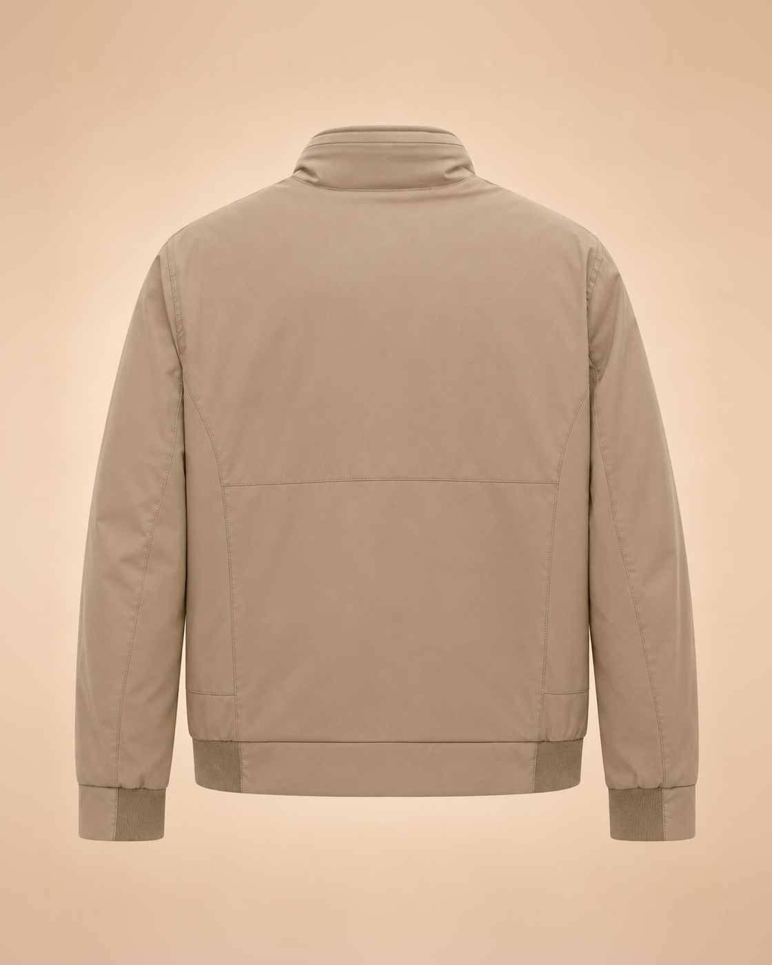 Sand beige technical bomber jacket – back