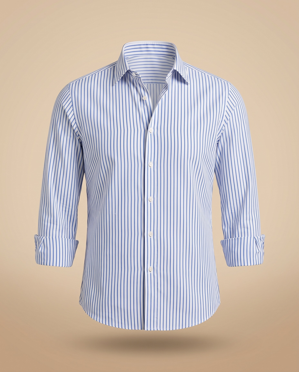 Camicia a righe bengala blu – fronte