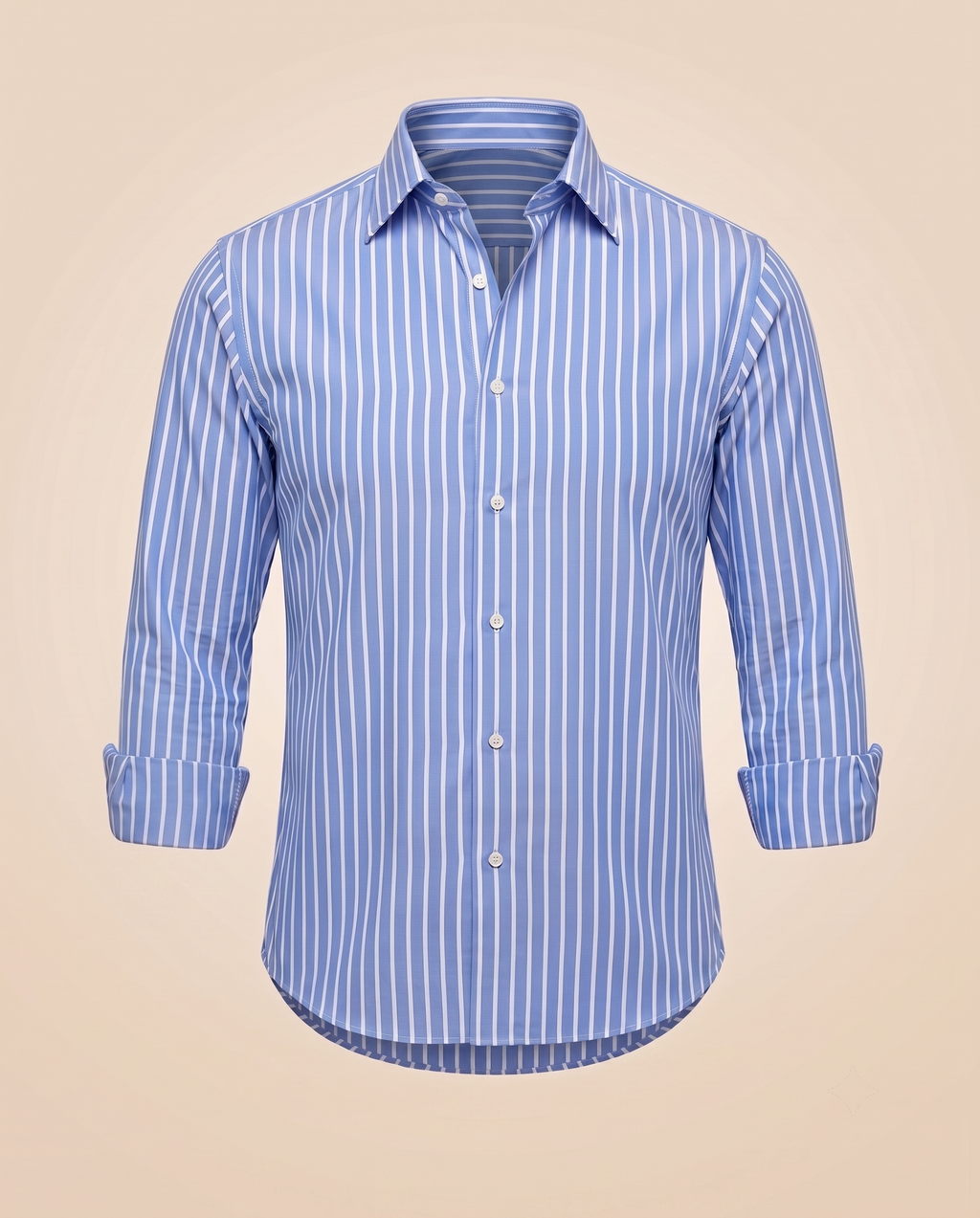 Camicia a righe larghe blu – fronte