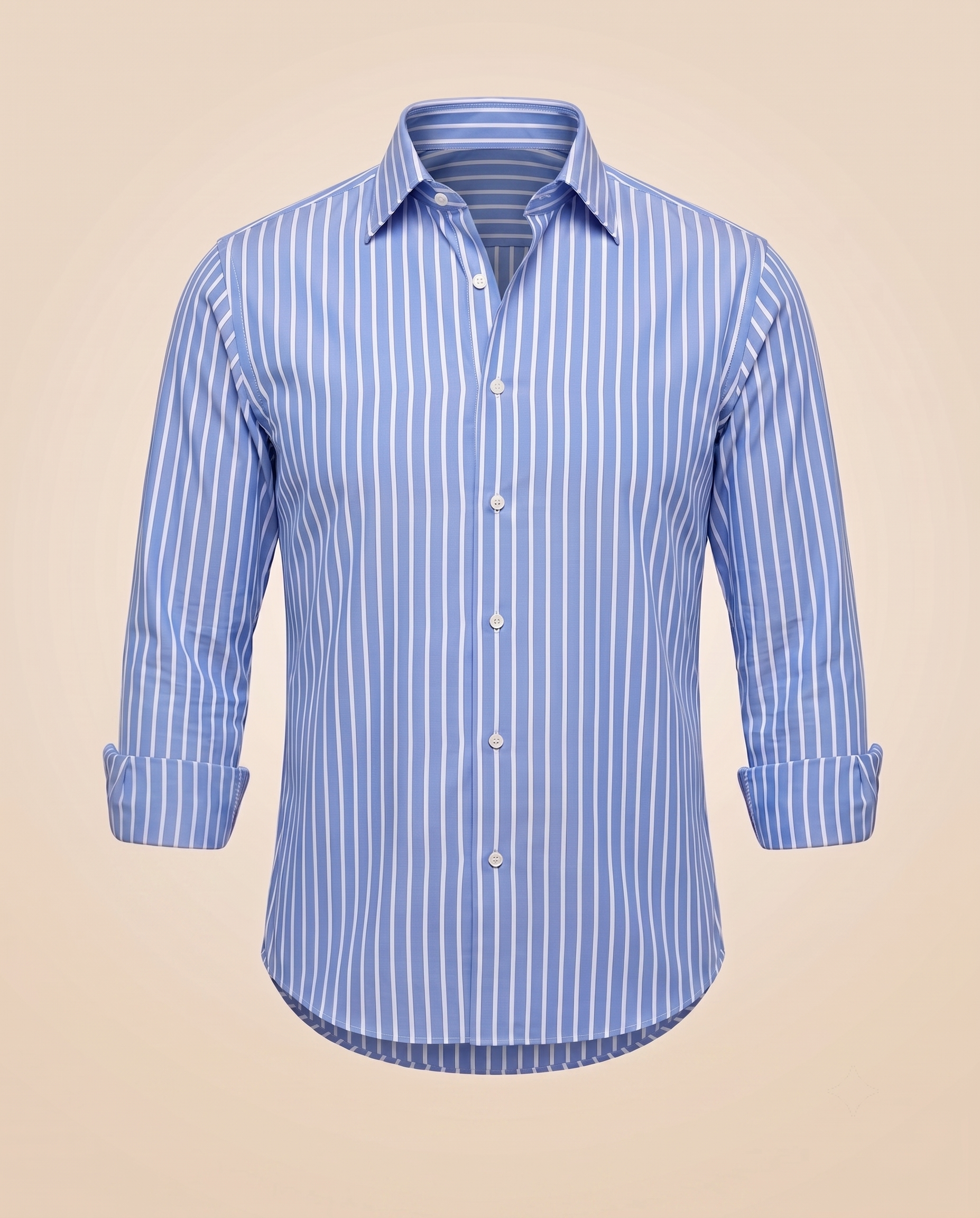 Camicia a righe larghe blu – fronte