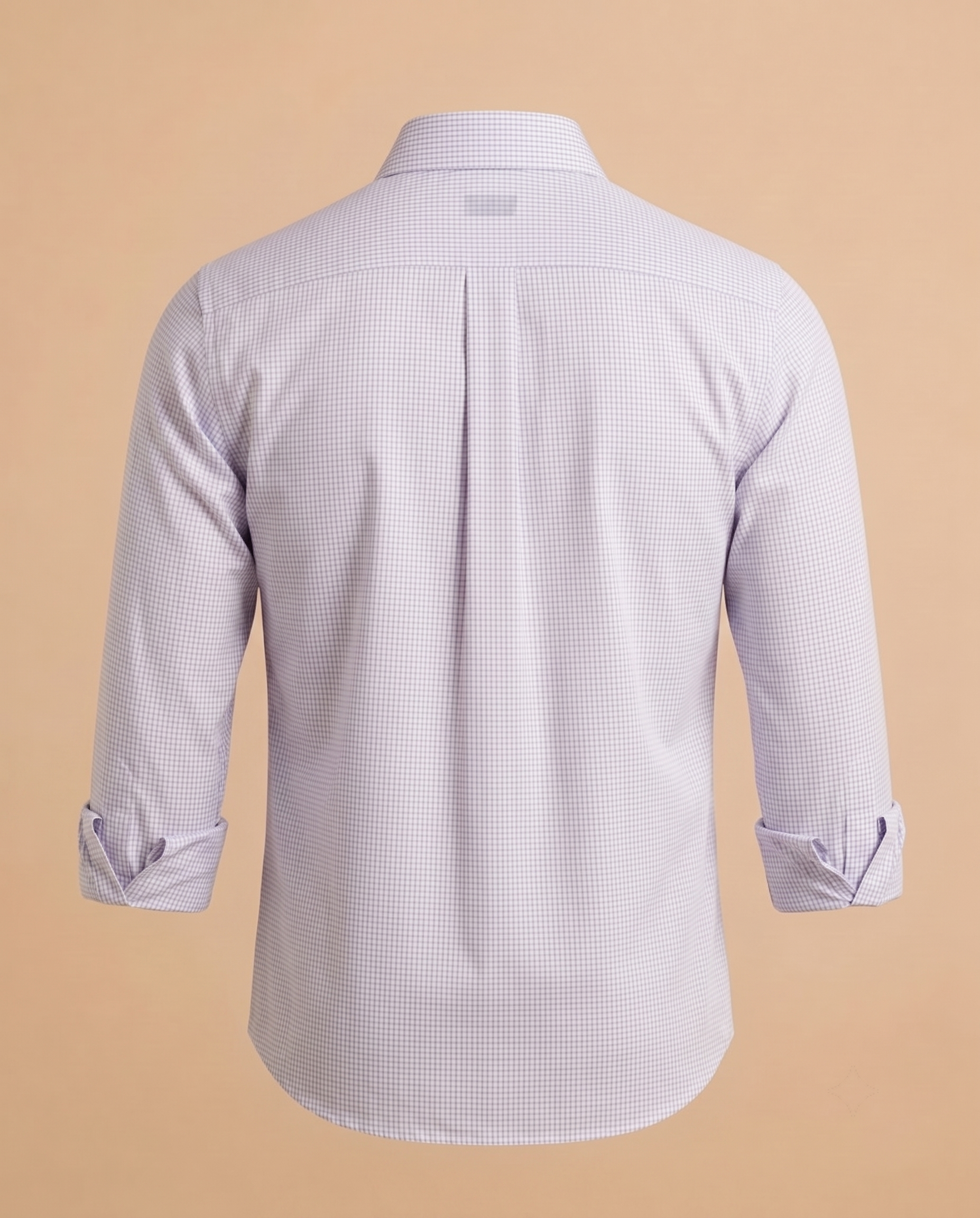 Camicia bianca con micro-quadretto – retro