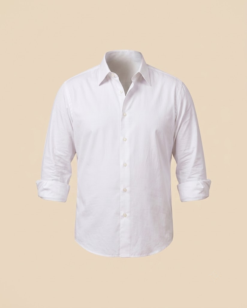 Camicia bianca in cotone – fronte