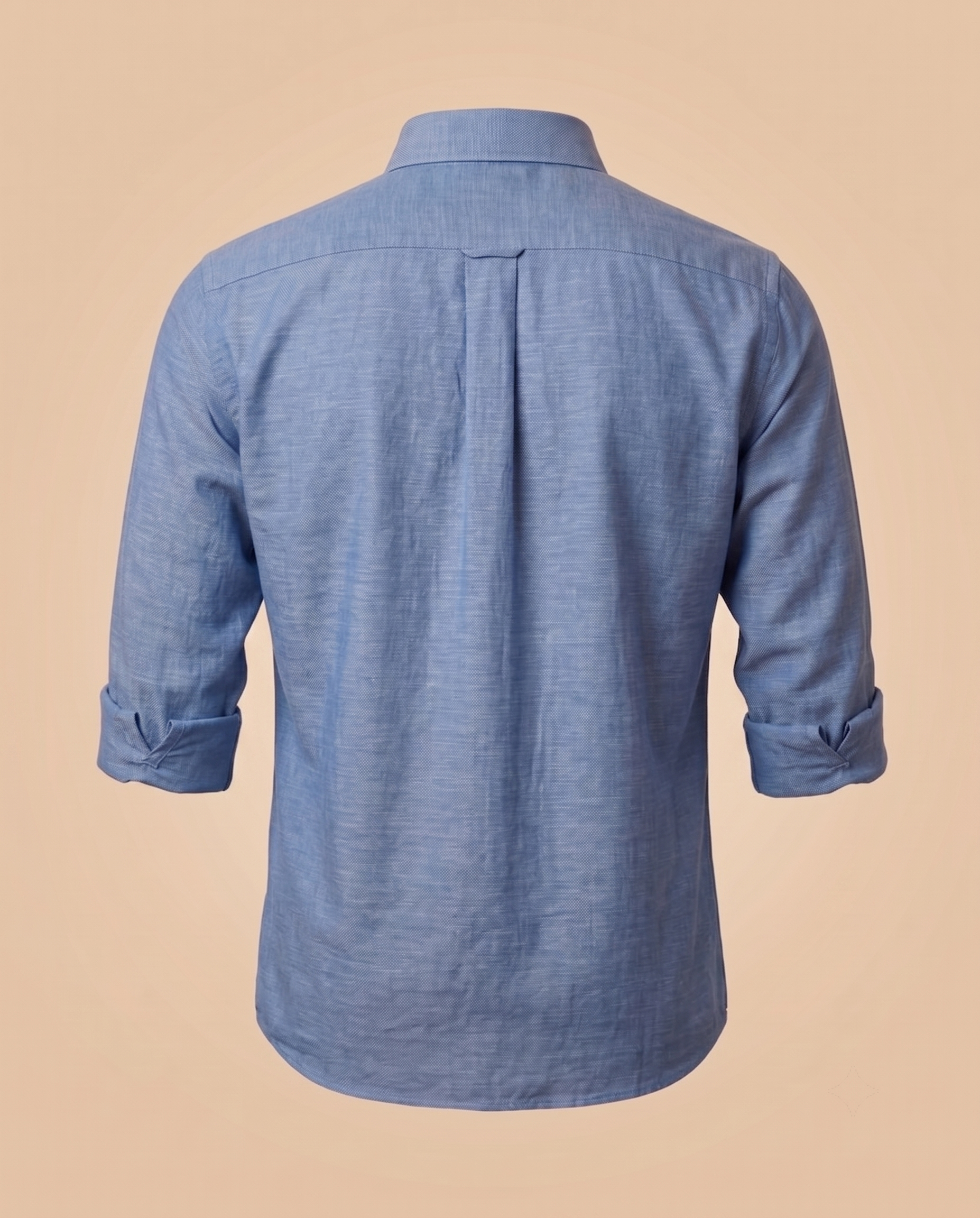 Camicia button-down blu in chambray – retro