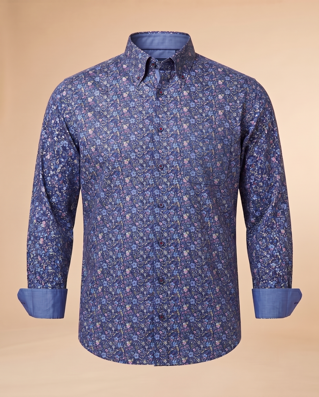 Camicia button-down floreale multicolor – fronte