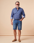 Camicia button-down floreale navy — EXTRA LARGE