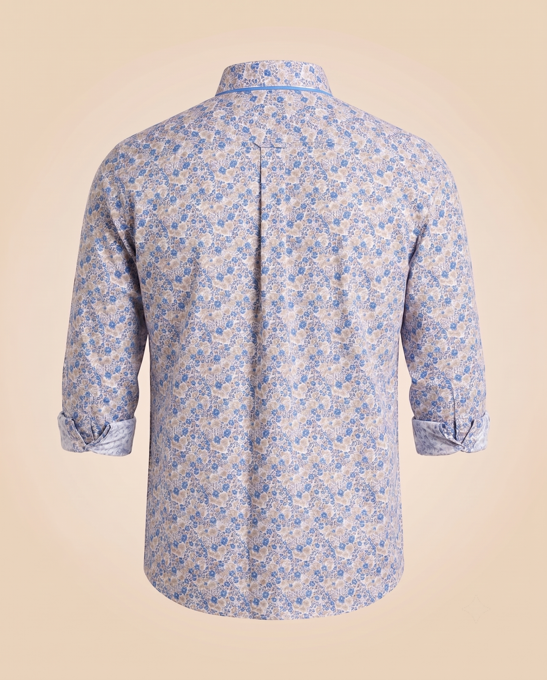 Camicia casual floreale blu – retro