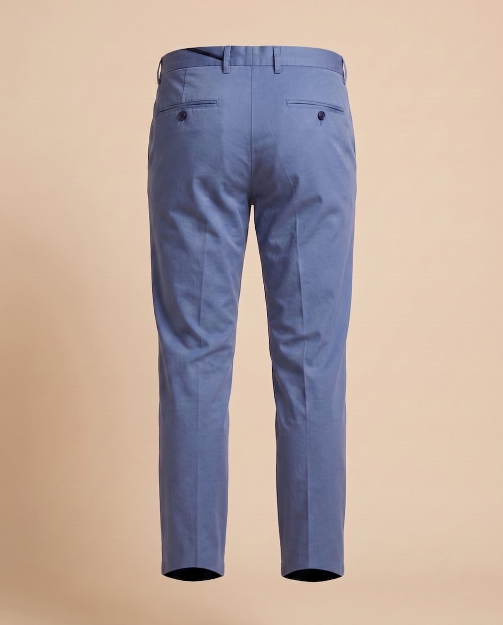 Chino azul empolvado de algodón – trasero