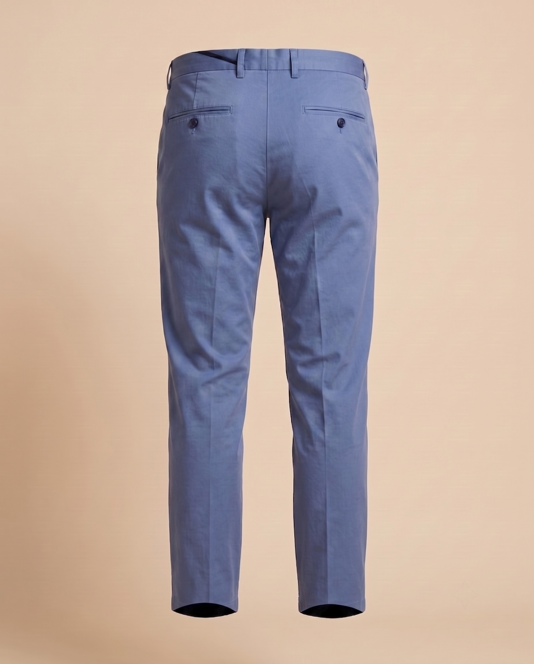 Chino azzurro polvere in cotone – retro