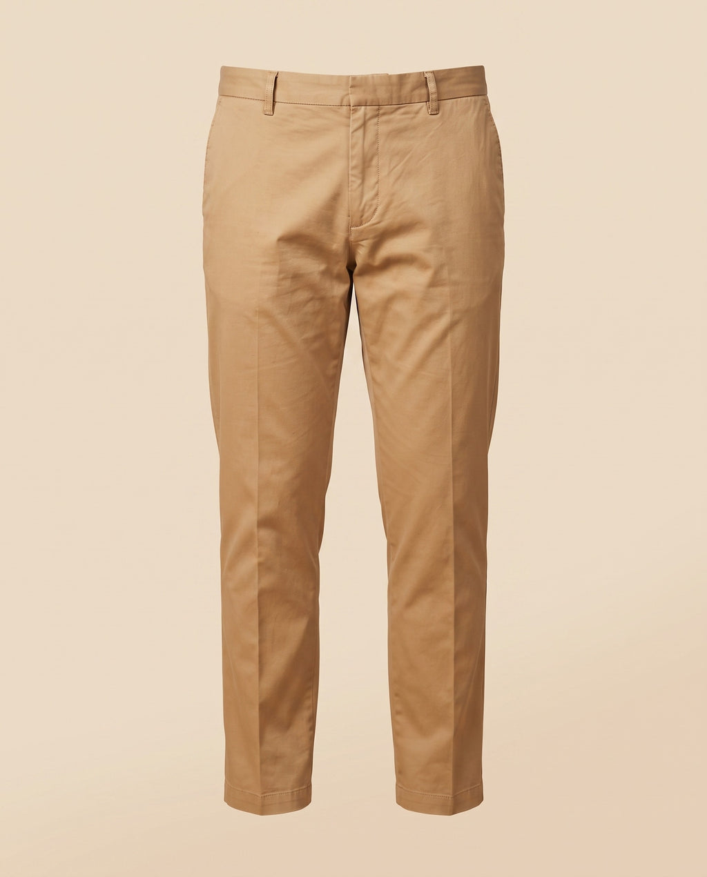 Chino color camel de algodón – delantero
