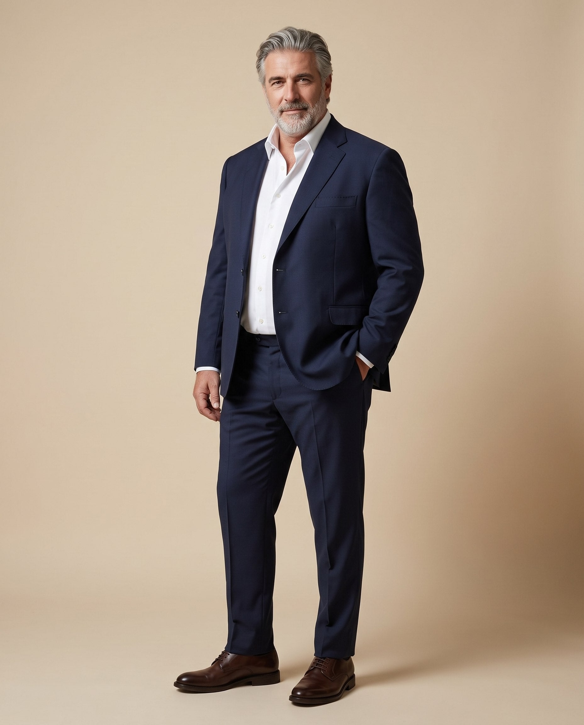 Completo blu navy giacca e pantaloni — EXTRA LARGE