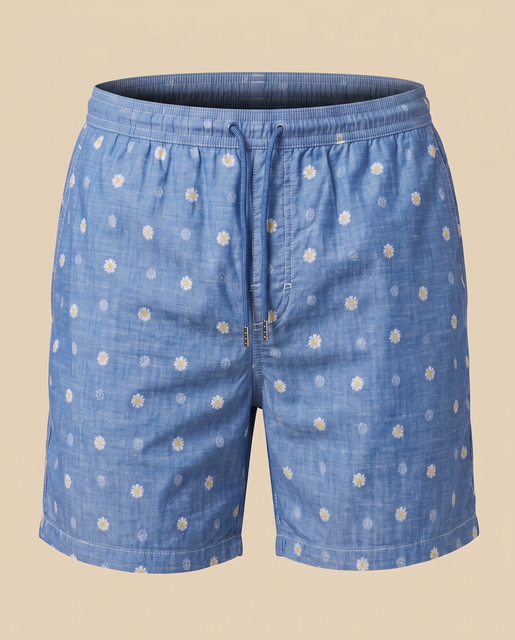 Costume da bagno chambray con stampa margherite – fronte