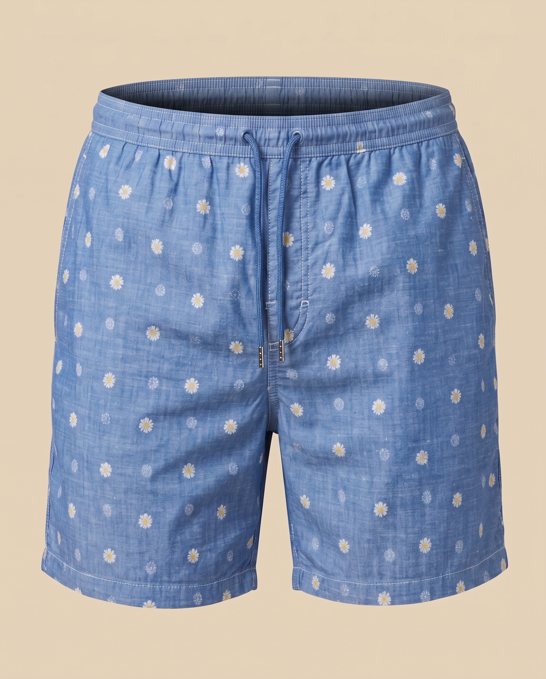 Bañador de chambray con estampado de margaritas – delantero