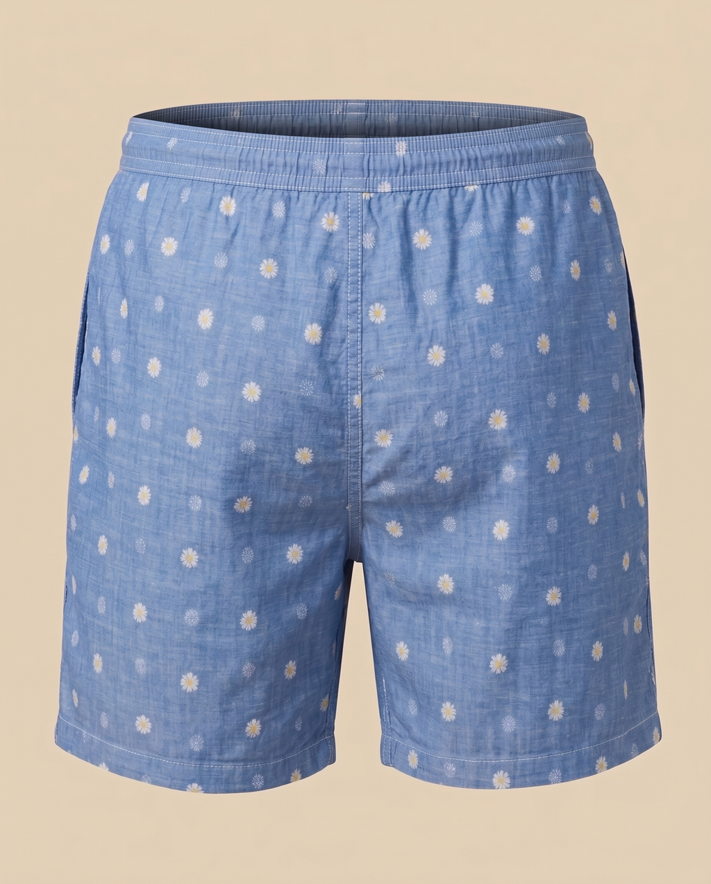 Costume da bagno chambray con stampa margherite – retro