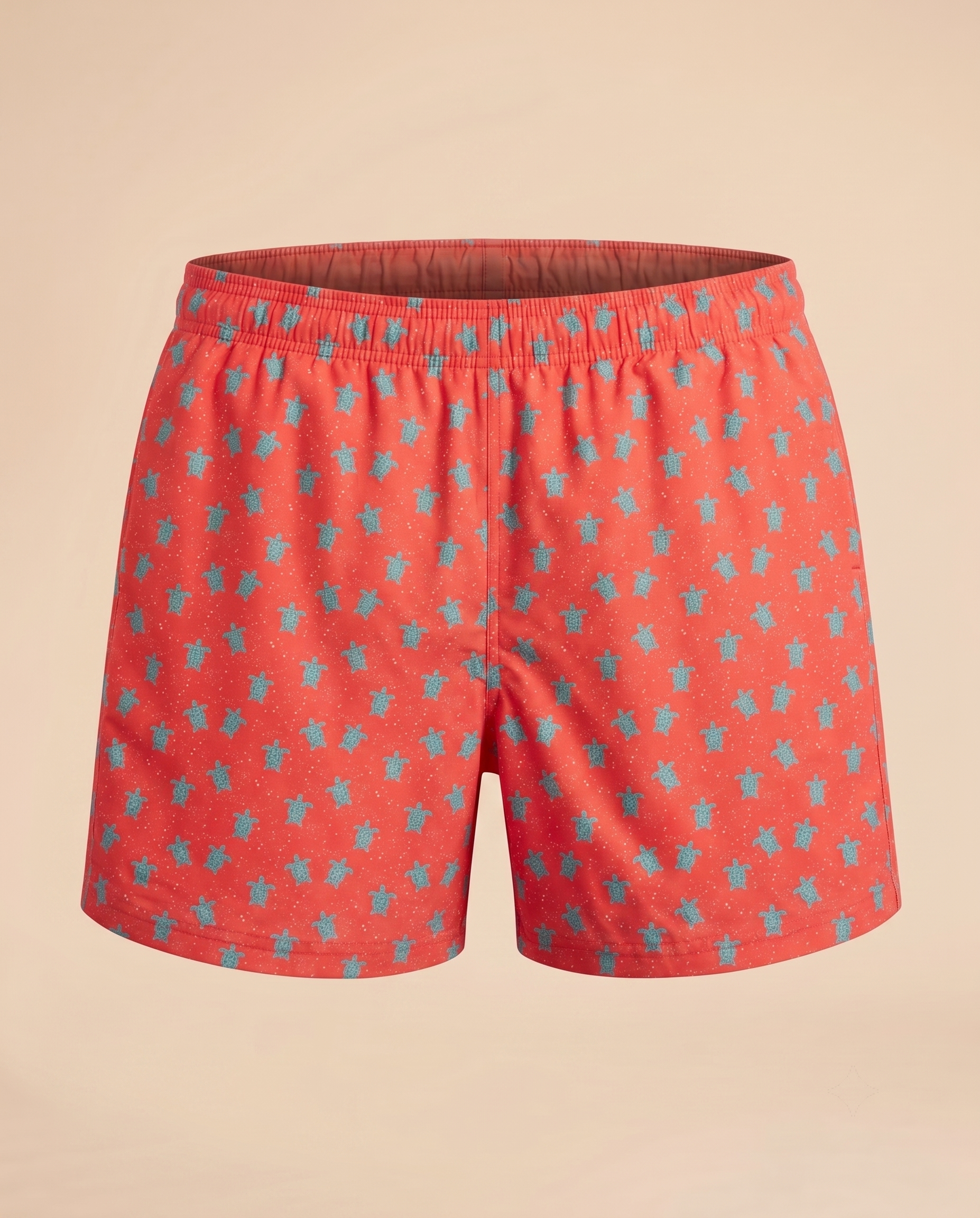 Bañador rojo con estampado de tortugas – trasero