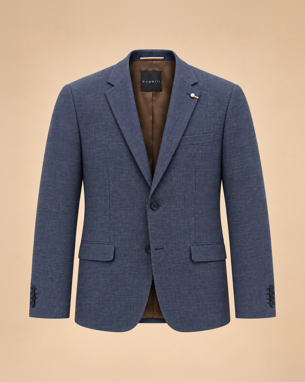 Americana azul pizarra con microdibujo – delantero
