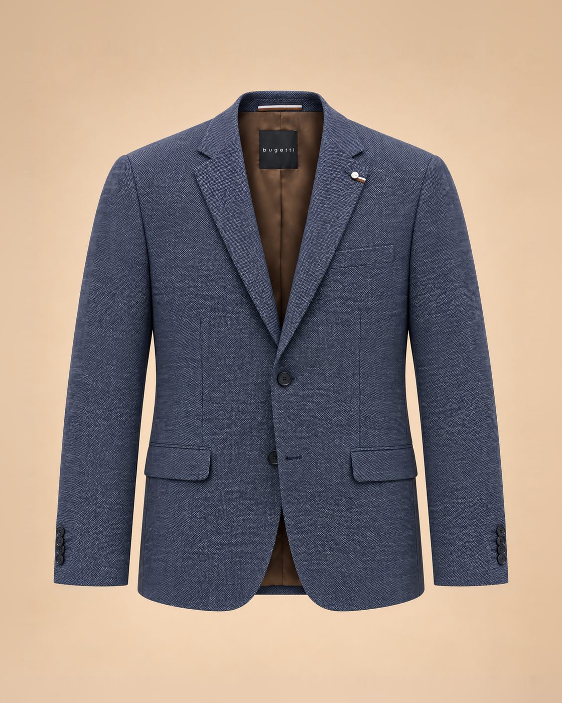 Americana azul pizarra con microdibujo – delantero