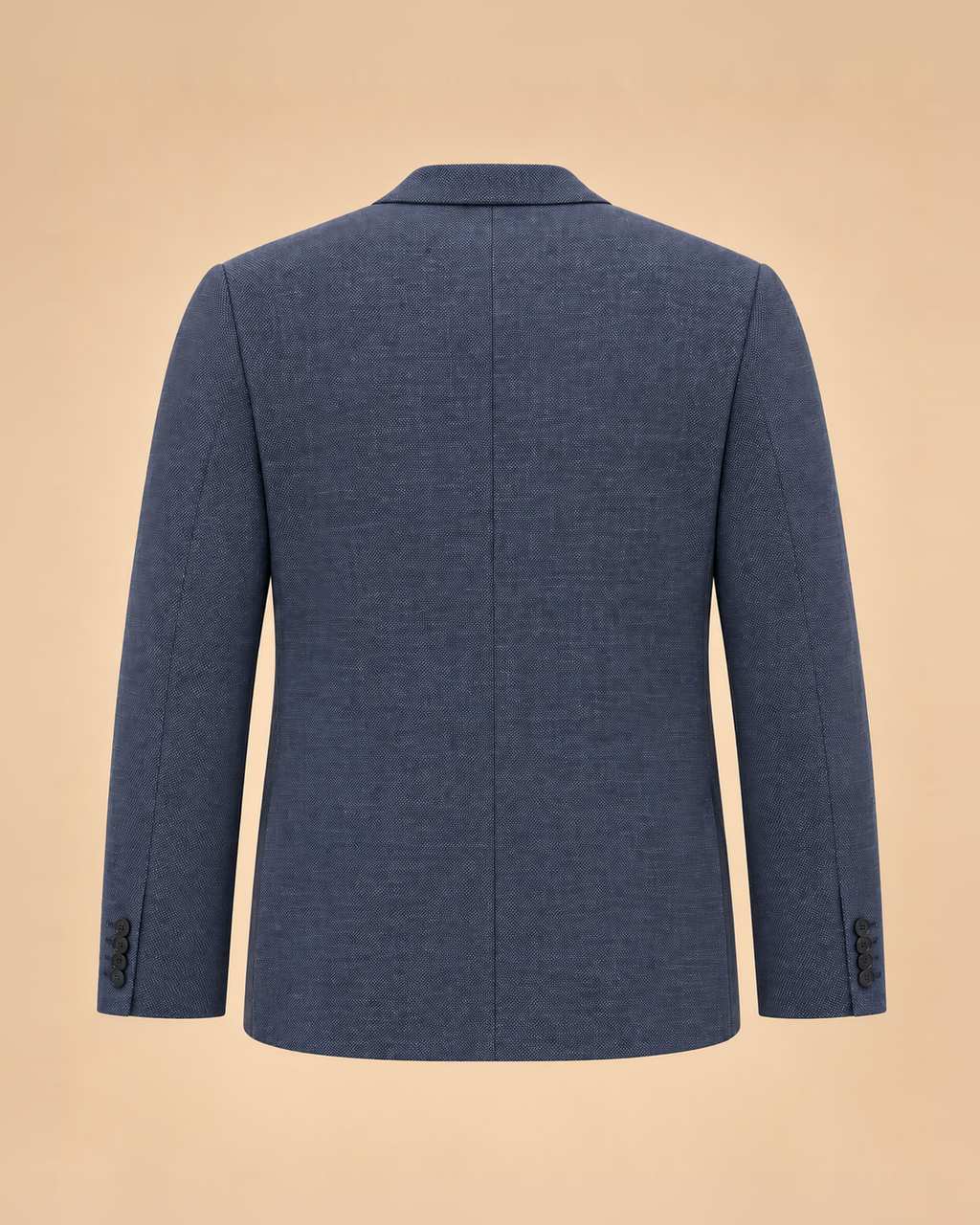 Americana azul pizarra con microdibujo – trasero