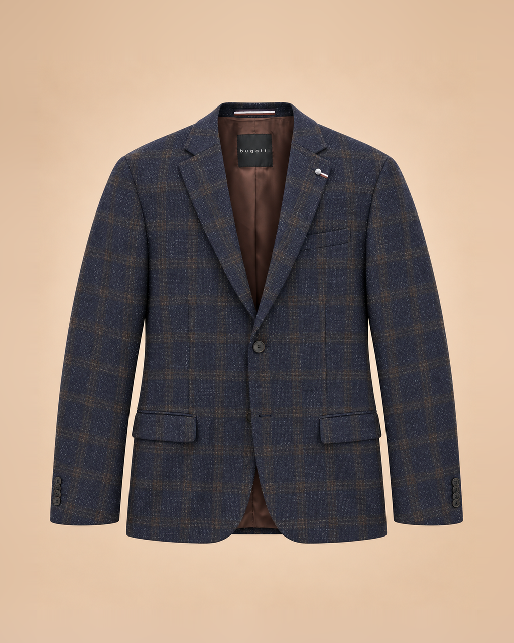 Giacca blu navy a quadro finestra – fronte