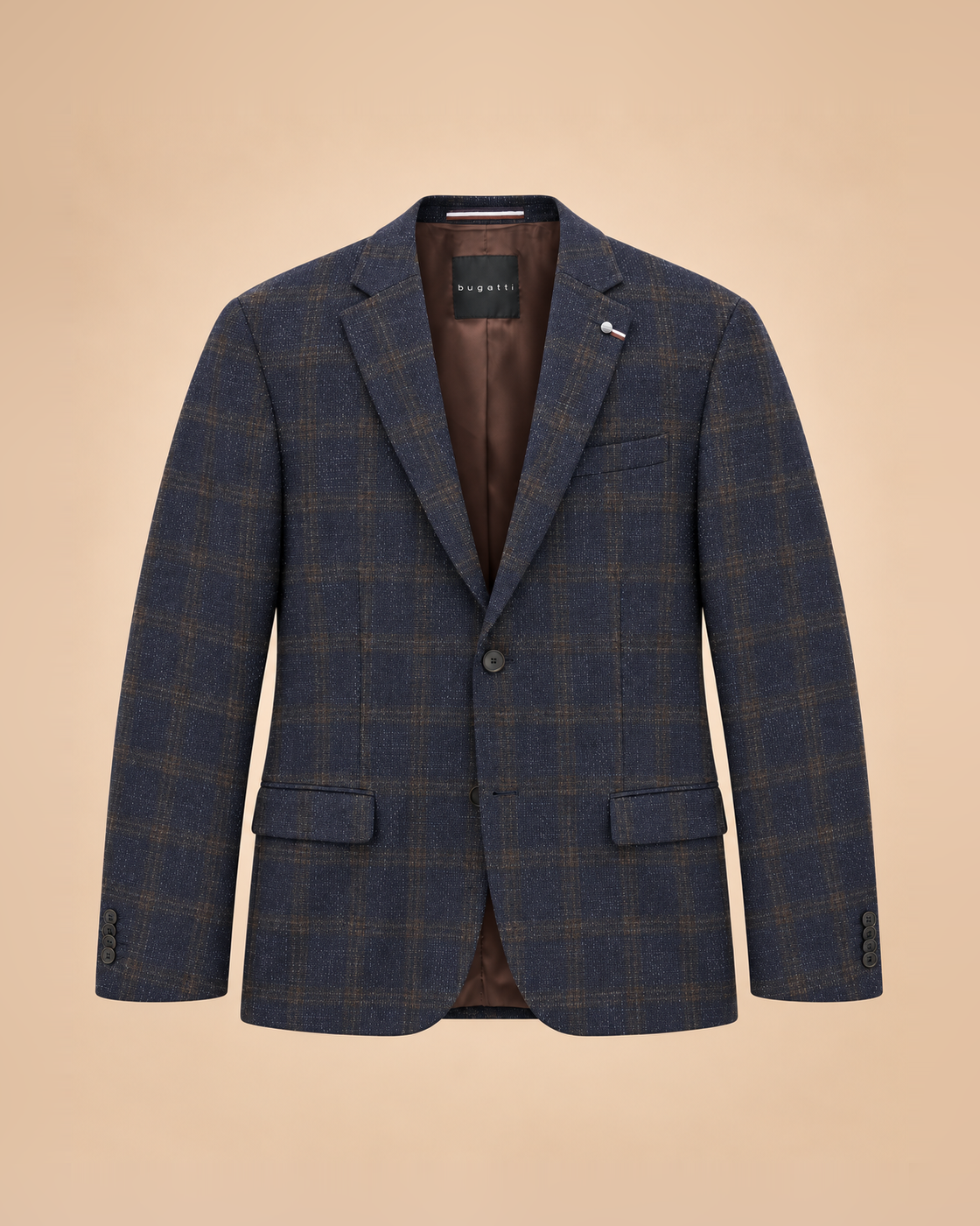 Giacca blu navy a quadro finestra – fronte