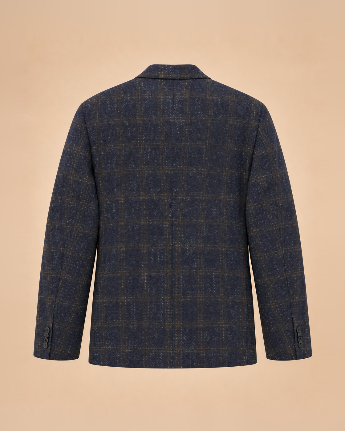 Giacca blu navy a quadro finestra – retro