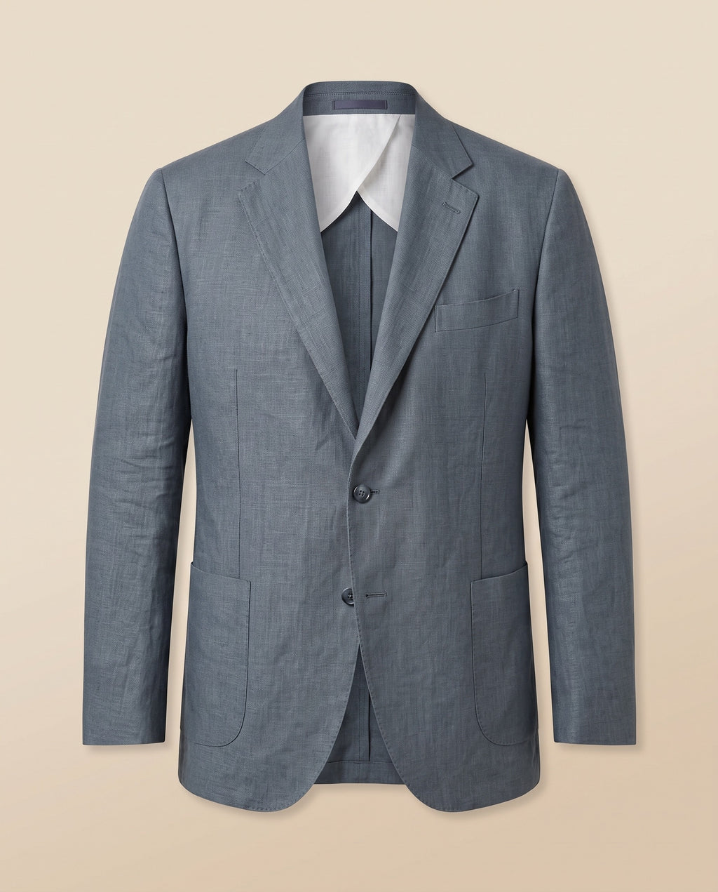 Giacca di lino blu grigio – fronte