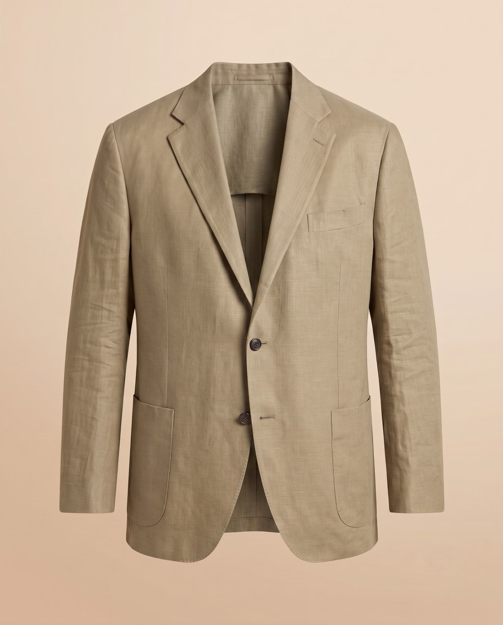 Sage green linen jacket – front