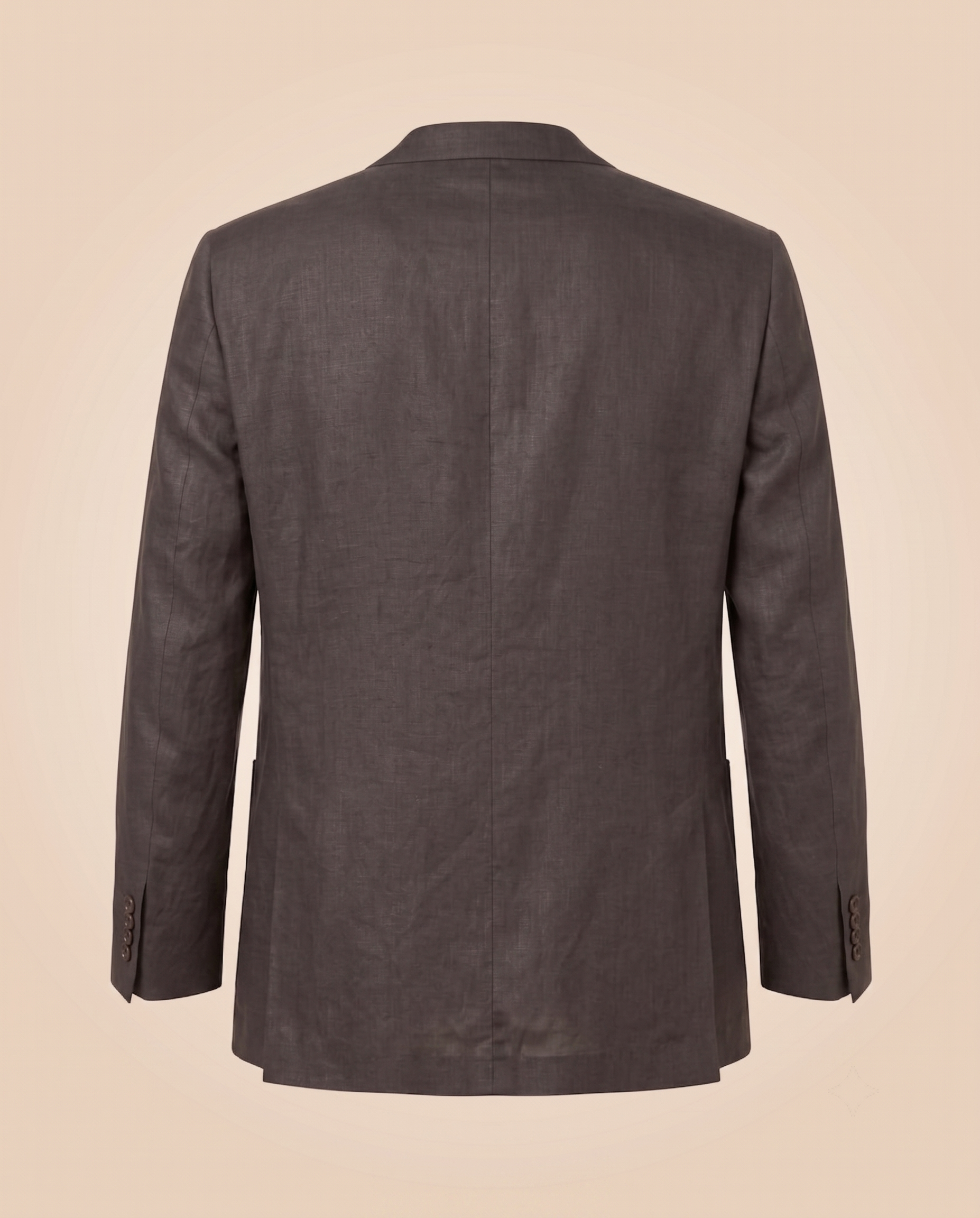 Chaqueta de lino gris oscuro – trasero