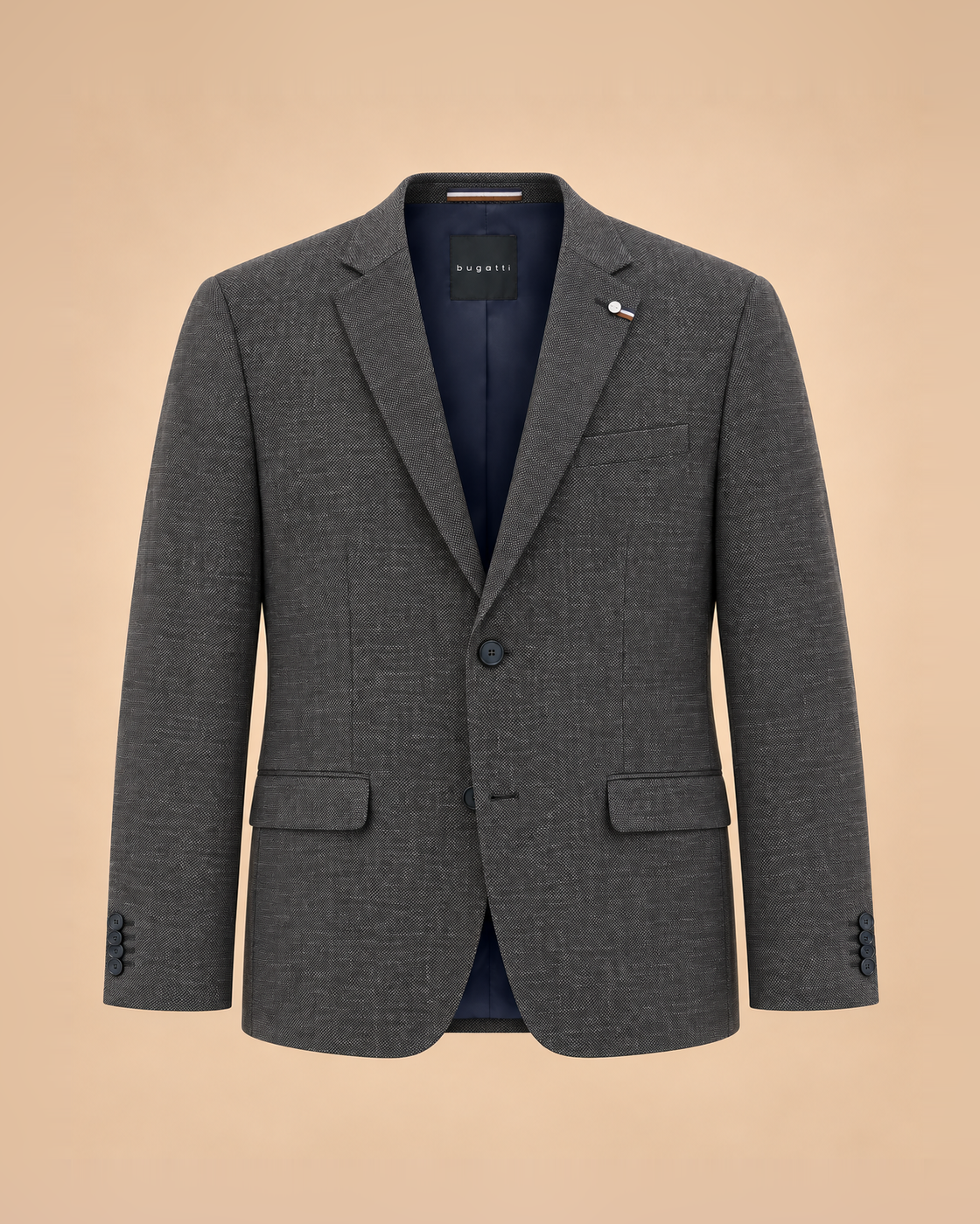 Giacca grigio antracite microfantasia – fronte
