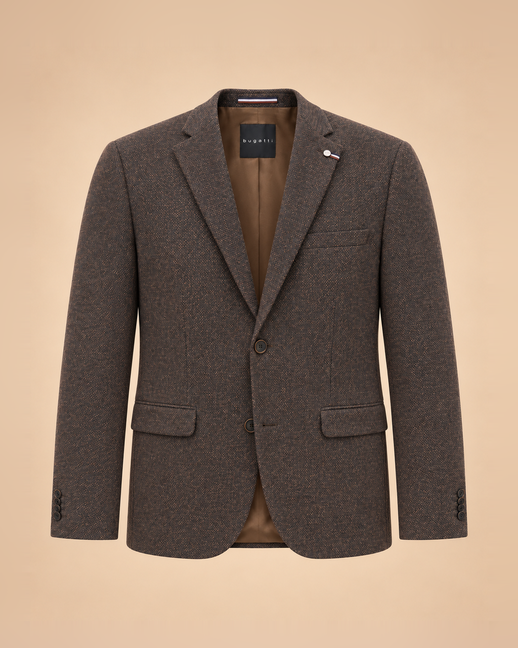 Giacca marrone scuro mélange – fronte