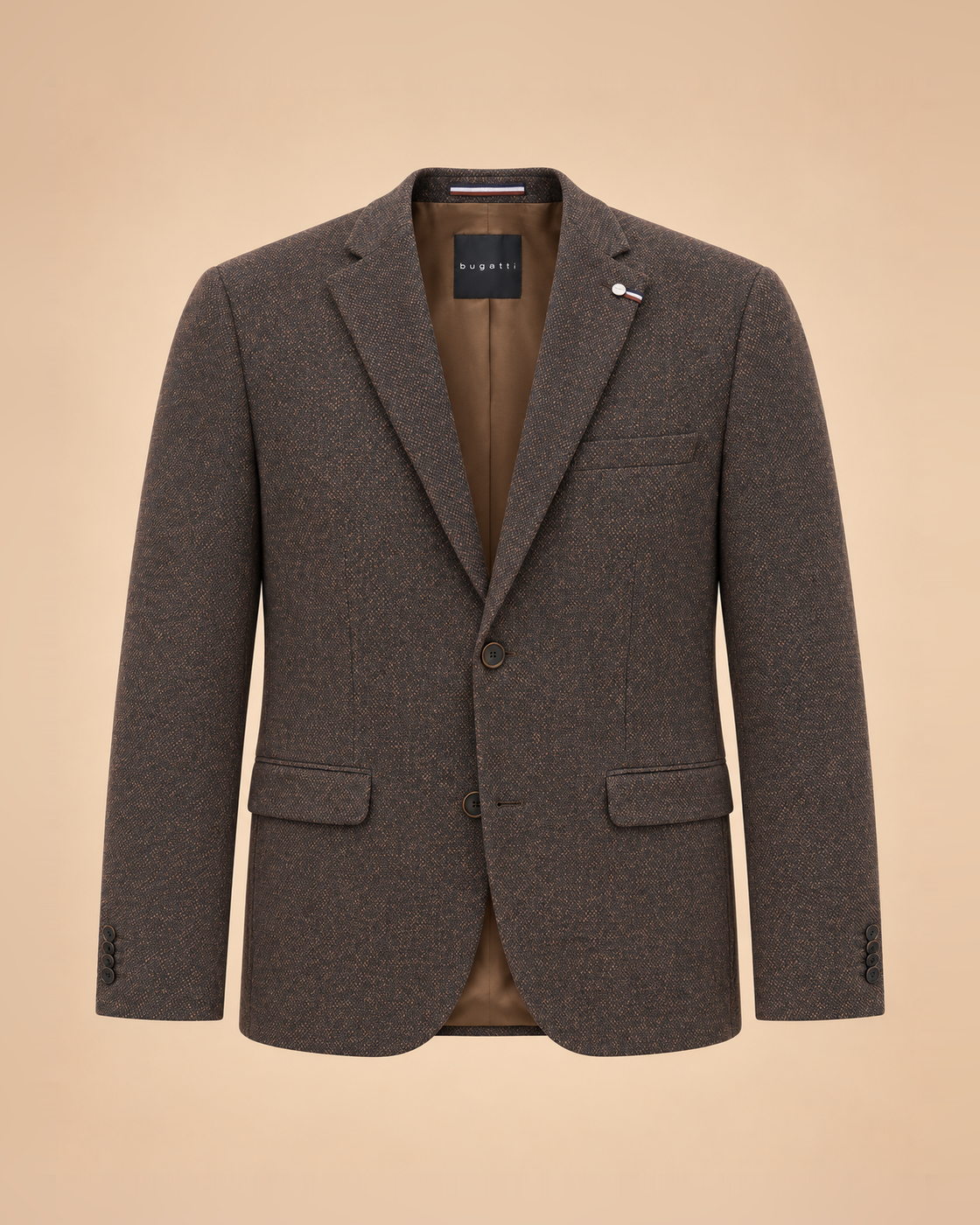 Giacca marrone scuro mélange – fronte