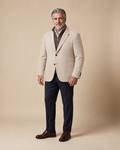 Americana crema texturizada con peto con cremallera — EXTRA LARGE
