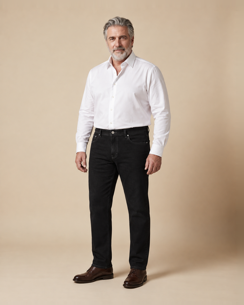 Black 5-pocket jeans — EXTRA LARGE