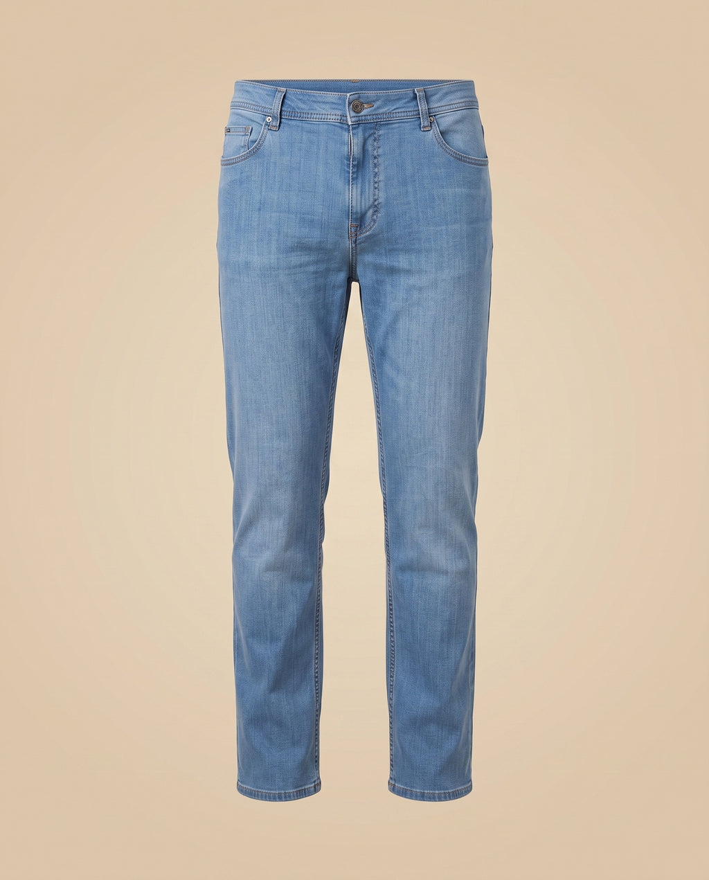 Jeans a 5 tasche in denim chiaro – fronte