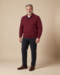 Maglione polo bordeaux mélange — EXTRA LARGE