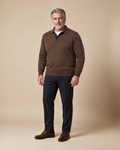 Jersey polo marrón melange — EXTRA LARGE