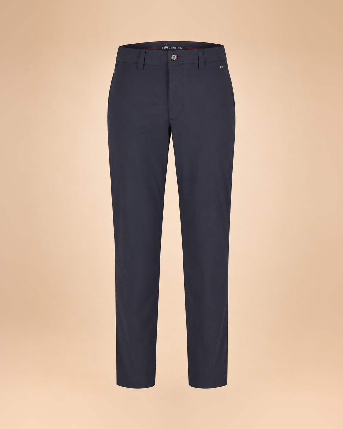 Pantalone blu navy con tasche zip – fronte