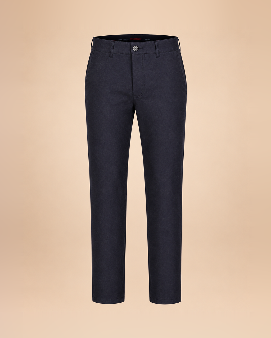 Navy twill trousers – front