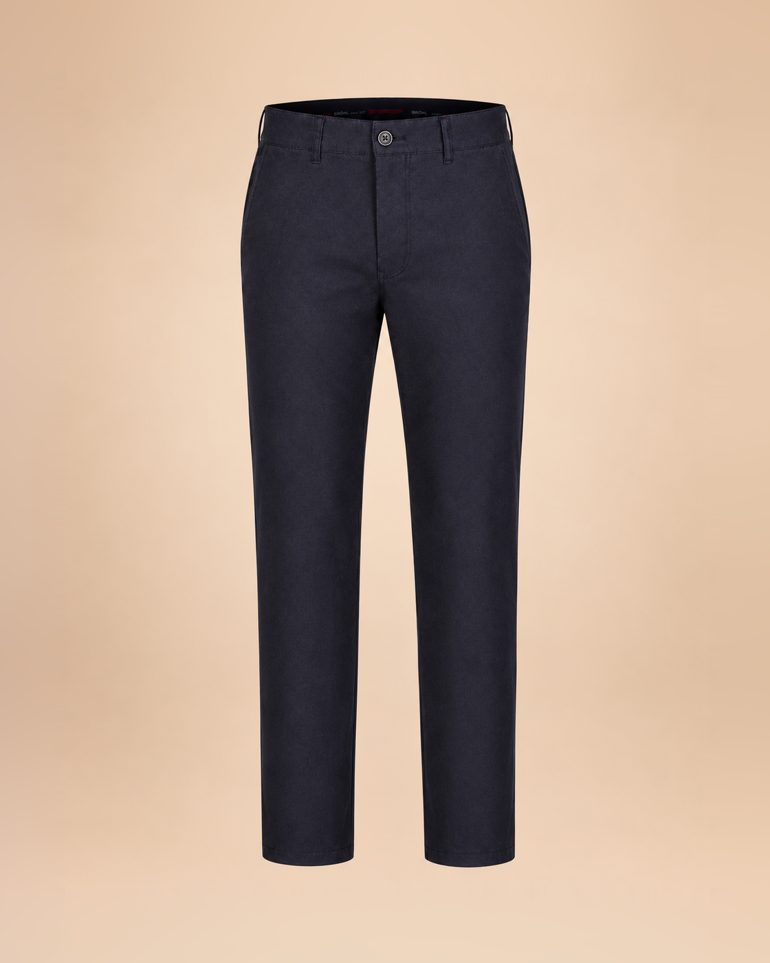 Navy twill trousers – front