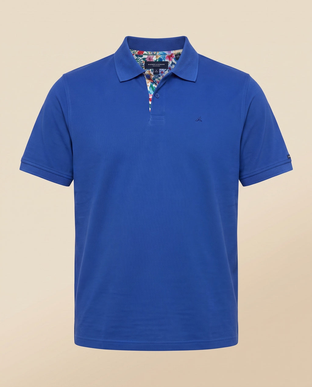 Polo blu royal in cotone – fronte